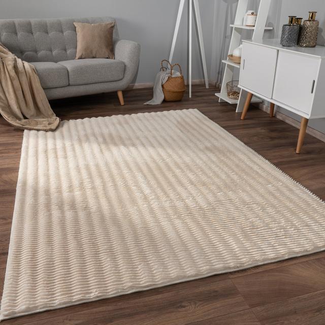 Kahla Solid Colour Machine Woven Beige Area Rug Fairmont Park Rug Size: Rectangular 60 x 100cm on Productcaster.