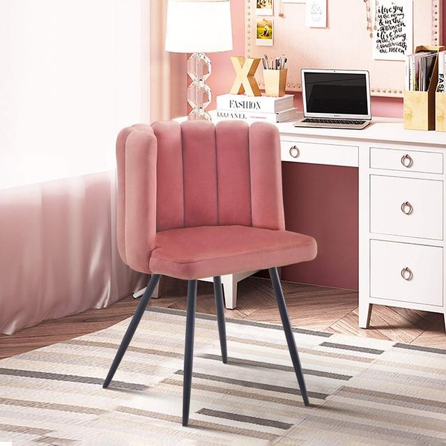 Lawrey Upholstered Dining Chair Fairmont Park Upholstery Colour: Pink on Productcaster.