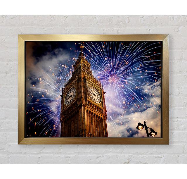 Big Ben On New Years - Einzelne Bilderrahmen Kunstdrucke Bright Star Größe: 100 cm H x 141,4 cm B on Productcaster.