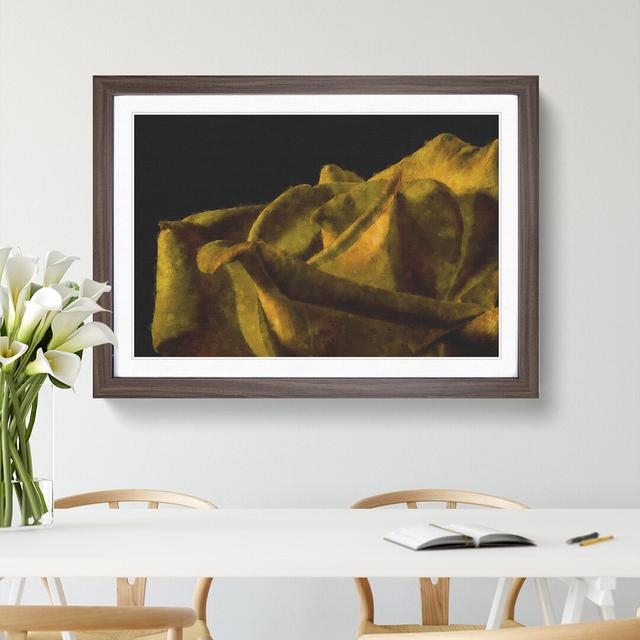 Yellow Rose Flower Vol.2 - Picture Frame Graphic Art East Urban Home Frame Option: Walnut Framed, Size: 27cm H x 36cm W x 2cm D on Productcaster.