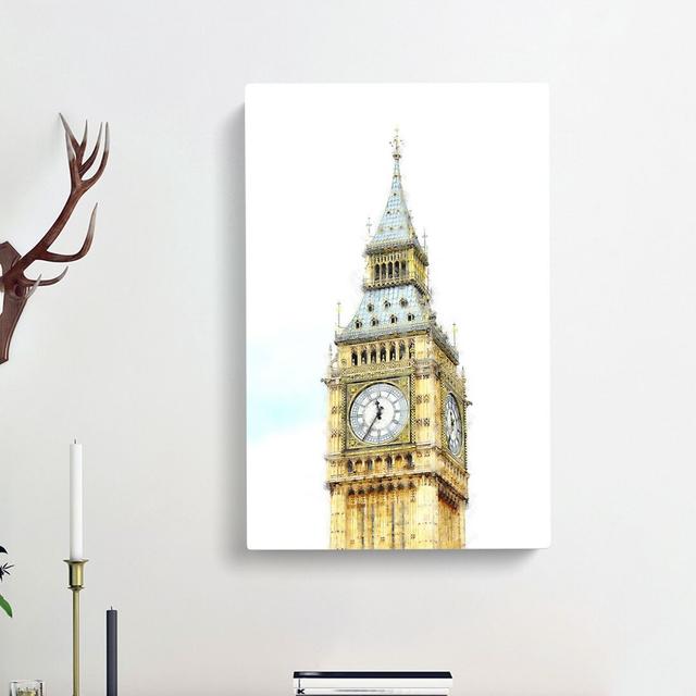 Big Ben - Wrapped Canvas Print East Urban Home Size: 76cm H x 50cm W x 3cm D on Productcaster.