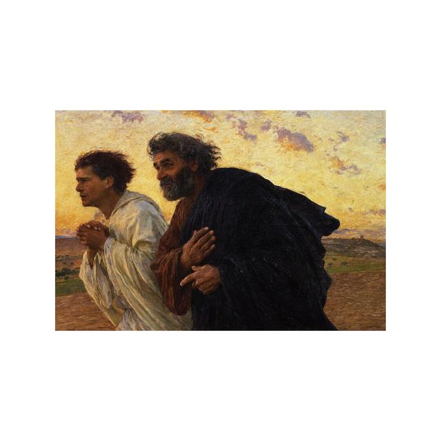 The Disciples Peter And John Running To The Sepulchre On The Morning Of The Resurrection, C.1898 by Eugene Burnand - Wrapped Canvas Painting Astoria G on Productcaster.