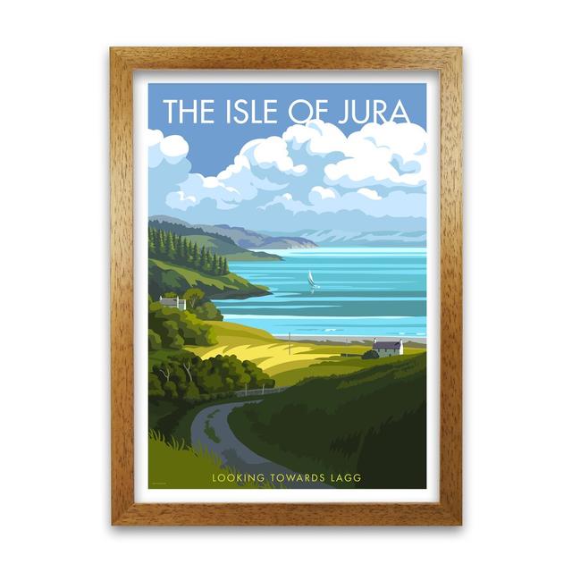 'Isle of Jura Lagg' Graphict Art East Urban Home Size: 42 cm H x 29.7 cm W x 5 cm D, Frame Options: Oak on Productcaster.