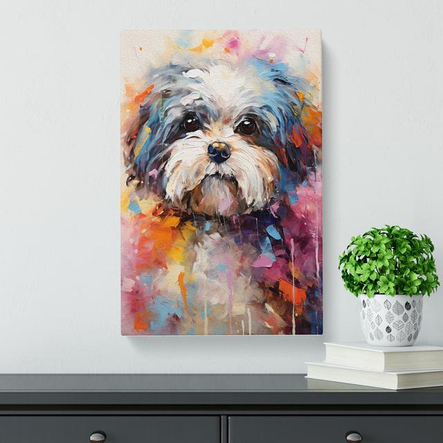 Shih Tzu Impressionism - Print Marlow Home Co. Size: 76cm H x 50cm W x 3cm D on Productcaster.