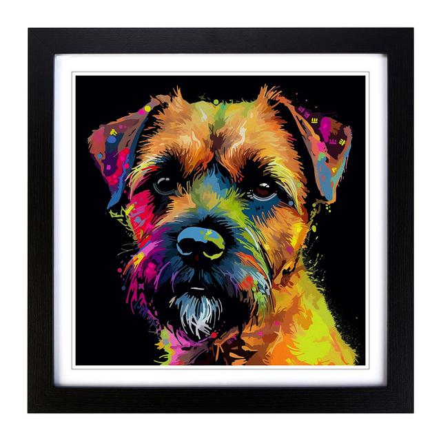 Border Terrier Abstract Art No.3 Marlow Home Co. Format: Black on Productcaster.