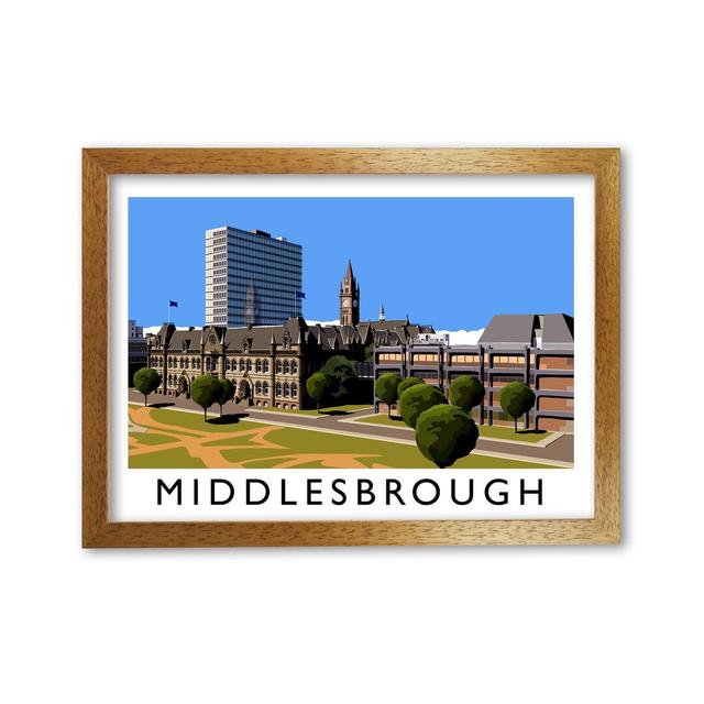 Middlesbrough by Richard O'Neill - Picture Frame Graphic Art Print on Paper 17 Stories Size: 29.7 cm H x 42 cm W, Format: Brown on Productcaster.