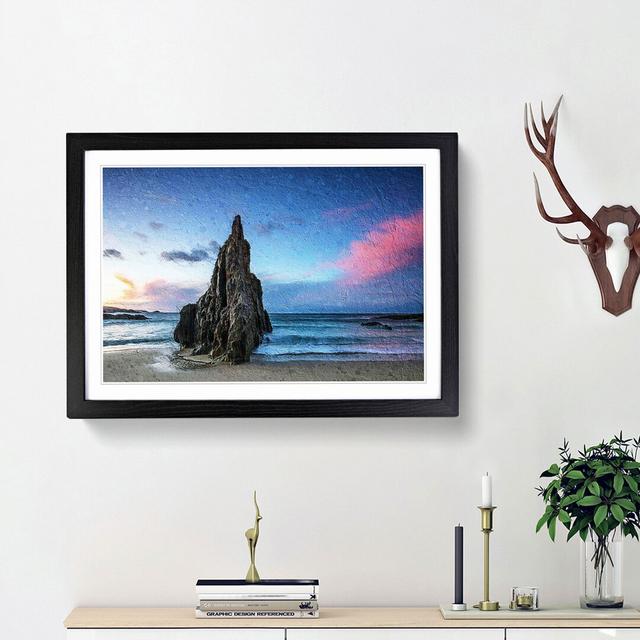 Sunrise on a Beach in Spain - Picture Frame Painting Print East Urban Home Frame Option: Black Framed, Size: 36cm H x 48cm W x 2cm D on Productcaster.