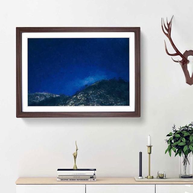 Starry Sky over Andorra in Abstract - Picture Frame Graphic Art Print East Urban Home Size: 27cm H x 36cm W x 2cm D, Frame Option: Walnut Framed on Productcaster.