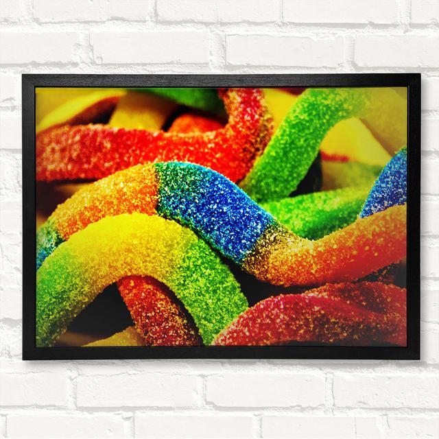 Fizzy Snakes - Closed Corner Frame Art Prints on Wood ClassicLiving Size: 29.7cm H x 42cm W on Productcaster.