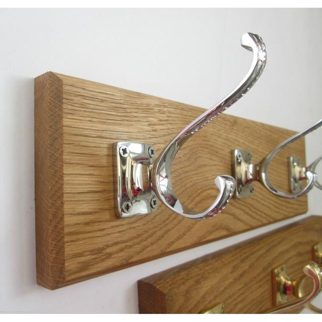 Northbrook Solid Wood 2 - Hook Wall Mounted Coat Rack Ironmongery World Colour: Polished Chrome on Productcaster.