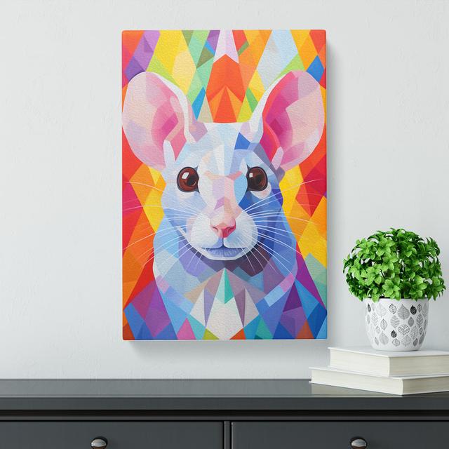 Mouse Colour Field Art - Print Marlow Home Co. Size: 50cm H x 35cm W x 3cm D on Productcaster.