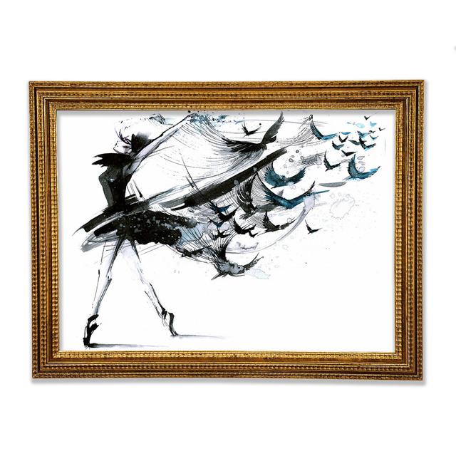 Black Ballerina - Print Mercer41 Size: 59.7" H x 84.1" W x 3" D on Productcaster.