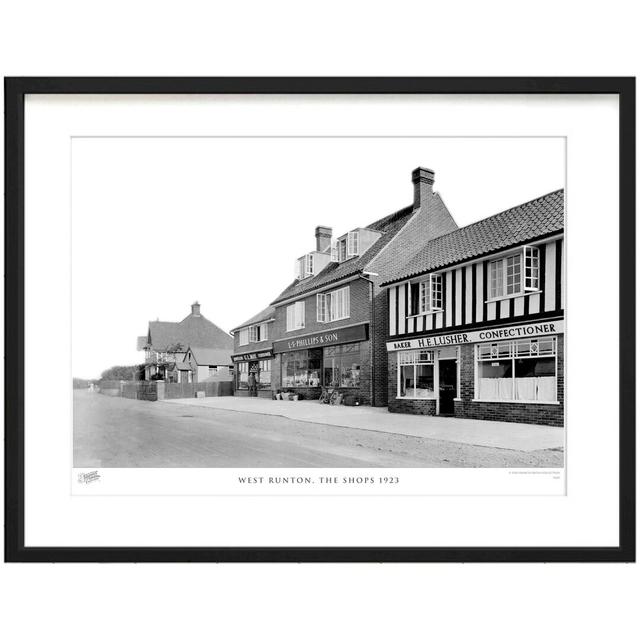 'West Runton, the Shops 1923' by Francis Frith - Picture Frame Photograph Print on Paper The Francis Frith Collection Size: 28cm H x 36cm W x 2.3cm D on Productcaster.