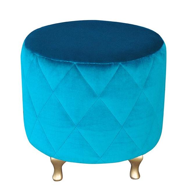 Berry 40cm Wide Round Ottoman Happy Barok on Productcaster.