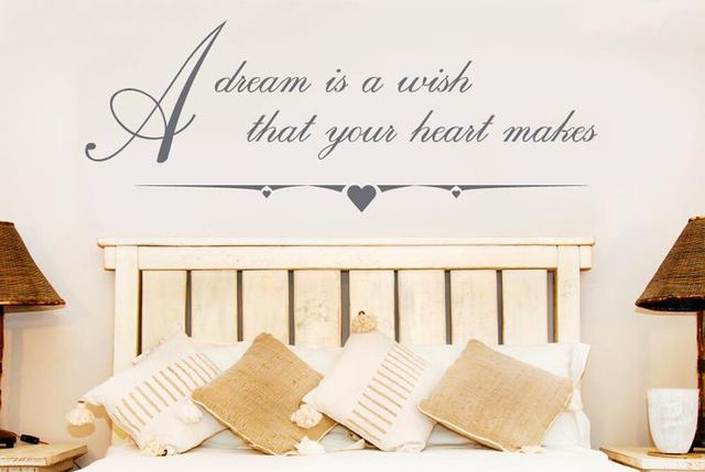 Dream Is A Wish That Your Heart Makes Wall Sticker 17 Stories Colour: Shiny Gold, Size: Large on Productcaster.