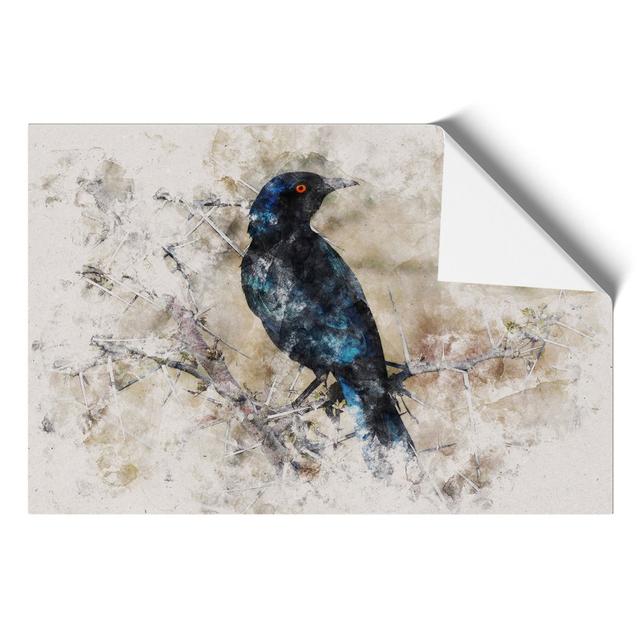 Starling Bird - Unframed Painting East Urban Home Size: 42cm H x 59cm W x 0.1cm D on Productcaster.