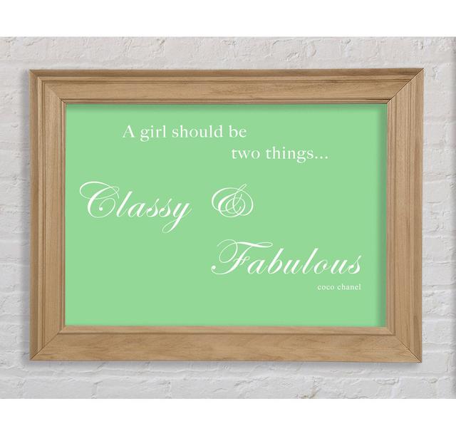 Classy N Fabulous Green Framed Print Bright Star Size: 59.7cm H x 84.1cm W on Productcaster.