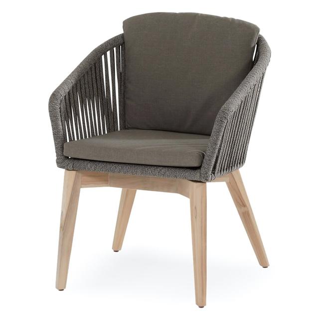 The Dickerson dining chair is made of gray/gray Isabelline on Productcaster.