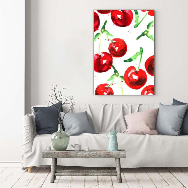 Cherries - Wrapped Canvas Art Prints Ebern Designs on Productcaster.