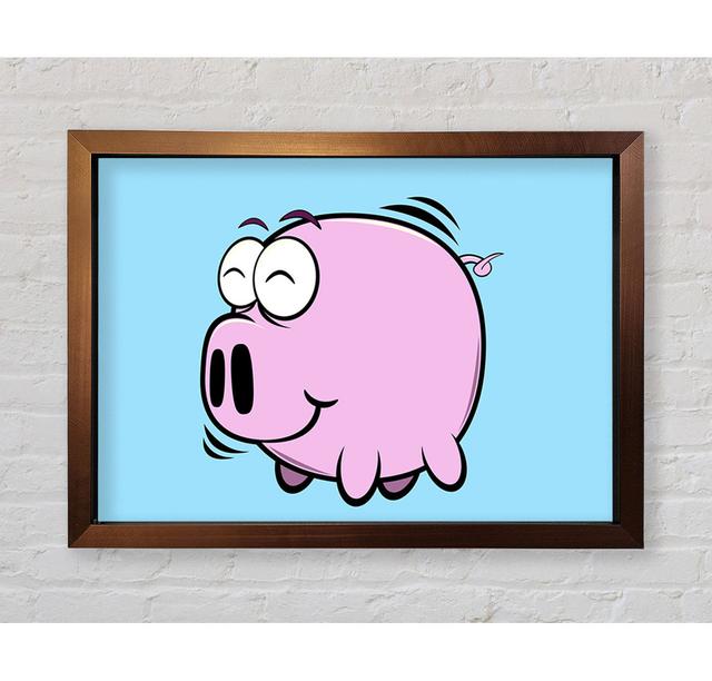 Single Picture Frame Art Prints Zoomie Kids Size: 100cm H x 141.1cm W, Colour: Baby Blue on Productcaster.