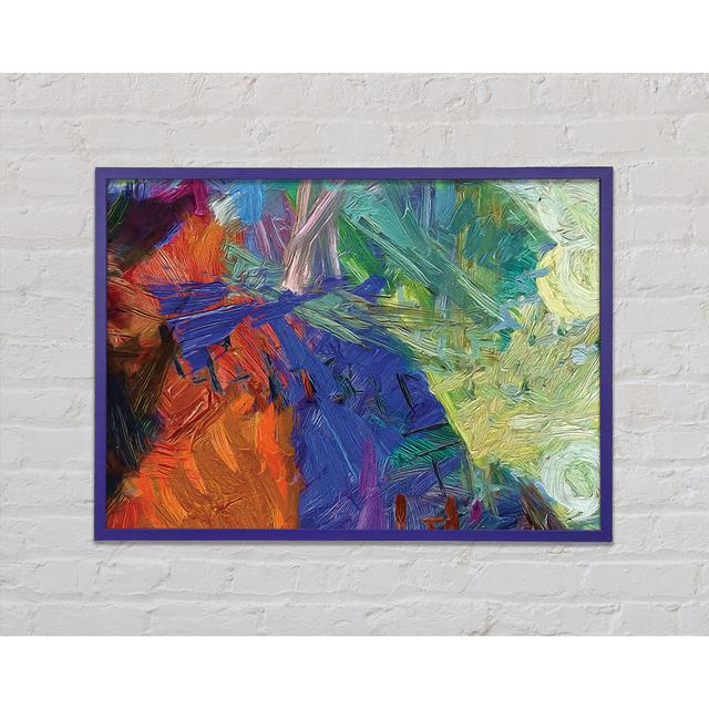 Mad Brush Strokes of Colour - Single Picture Frame Art Prints Ivy Bronx Size: 21cm H x 29.7cm W x 2cm D on Productcaster.