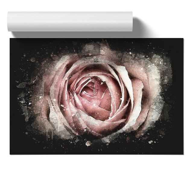 Pink Rose Flower Vol.3 - Unframed Painting East Urban Home Size: 59cm H x 84cm W x 0.1cm D on Productcaster.