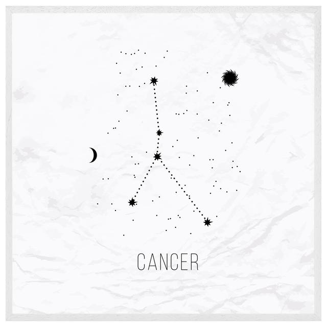 Blasford Astrology Sign Cancer - Single Picture Frame Art Prints Maturi Frame Colour: White, Size: 61cm H x 61cm W x 4cm D on Productcaster.