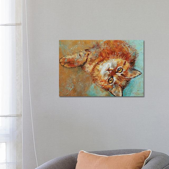 Little Tiger by Michael Creese - Wrapped Canvas Painting ClassicLiving Size: 45.72cm H x 66.04cm W x 3.81cm D on Productcaster.