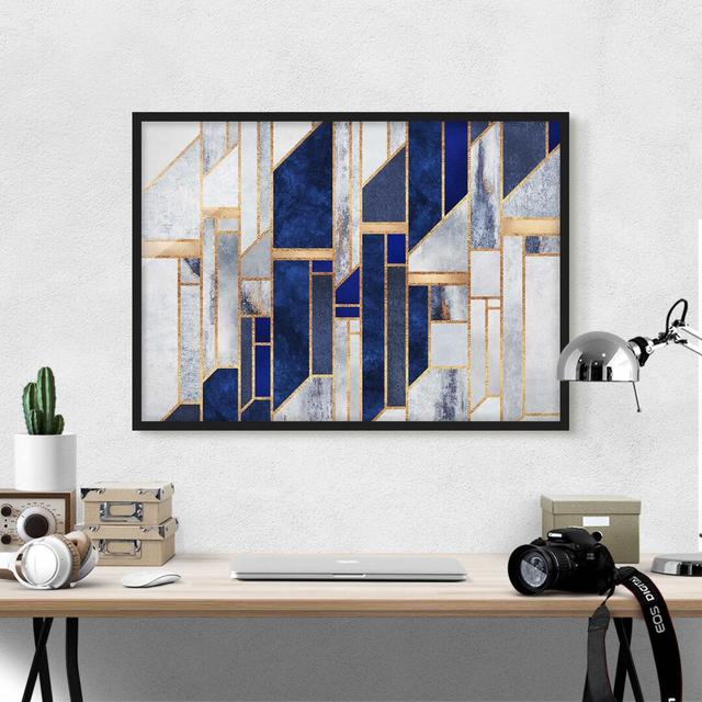 Geometric Shapes with Gold - Picture Frame Graphic Art Canora Grey Frame Option: Black Framed, Size: 30cm H x 40cm W x 2cm D on Productcaster.