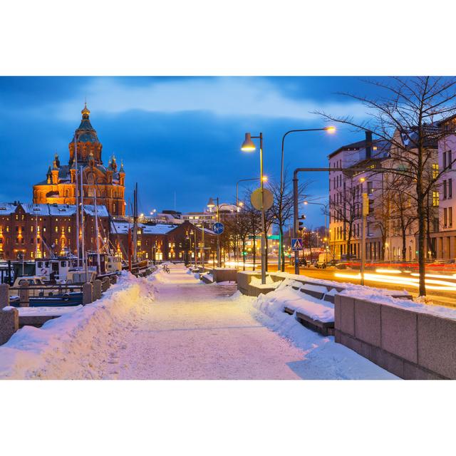 Winter In Helsinki by Scanrail - Wrapped Canvas Print 17 Stories Size: 30cm H x 46cm W on Productcaster.