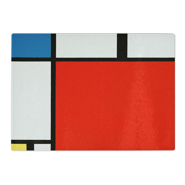 Composition Vol.2 by Piet Mondrian Chopping Board East Urban Home Size: 0.4cm H x 20cm W x 28.5cm L on Productcaster.