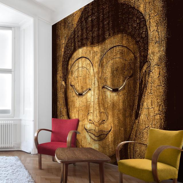 Karen Smiling Buddha 2.8m x 288cm Matte Wallpaper Roll Bloomsbury Market on Productcaster.