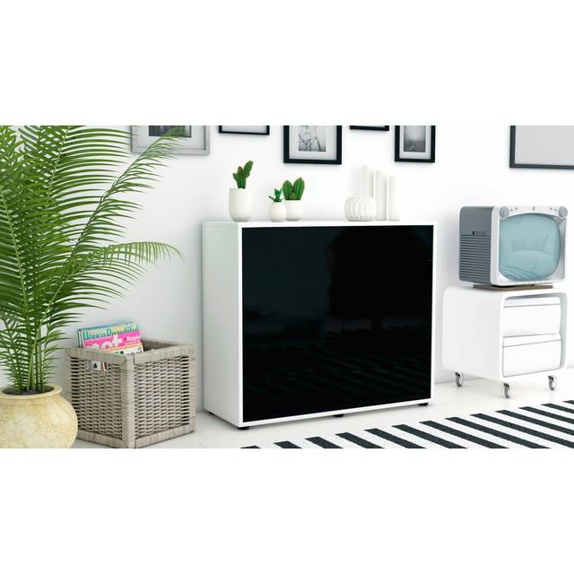 Princeton Sideboard Latitude Run Body and front colour: White/High-gloss black on Productcaster.