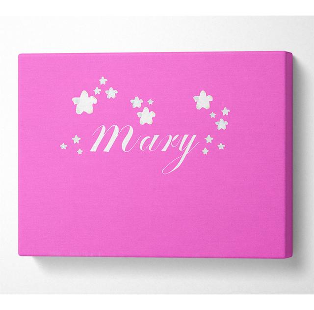 Girls Room Quote Your Name In Stars Vivid Pink - Wrapped Canvas Art Prints Happy Larry Size: 101.6cm H x 142.2cm W x 10cm D on Productcaster.