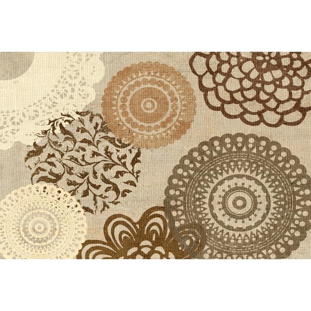 Brown Medallions - Wrapped Canvas Art Prints Latitude Vive Size: 30cm H x 46cm W x 3.8cm D on Productcaster.