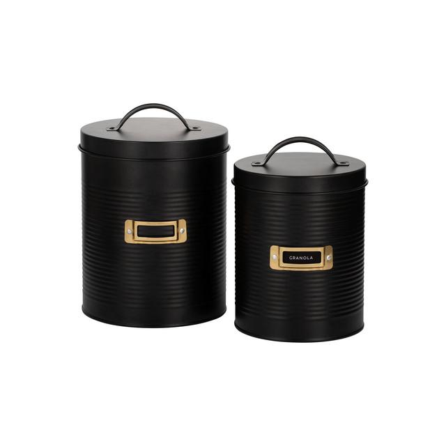 Typhoon Otto Black Storage Canisters (Set of 2) Typhoon on Productcaster.