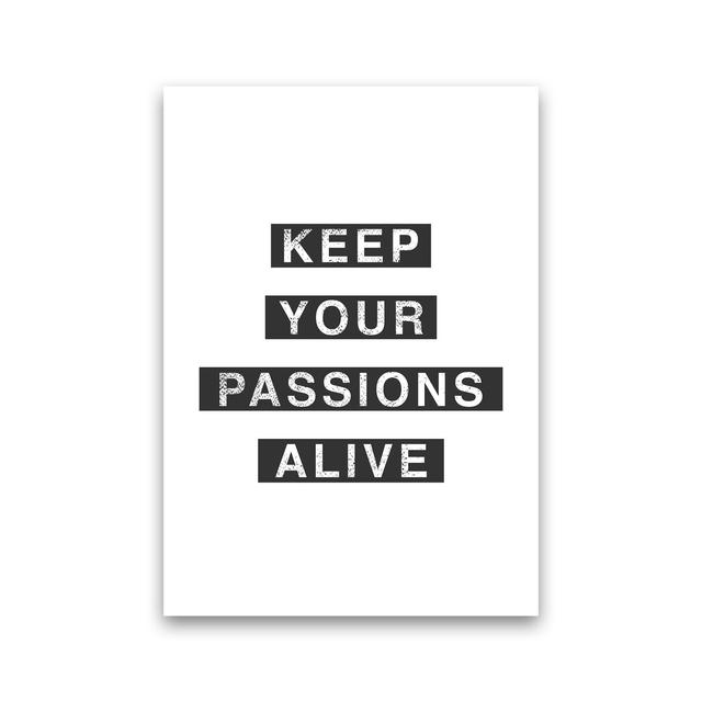 Passions - Graphic Art Print on Paper Happy Larry Size: 84cm H x 60cm W x 1cm D, Frame Option: No Framed on Productcaster.