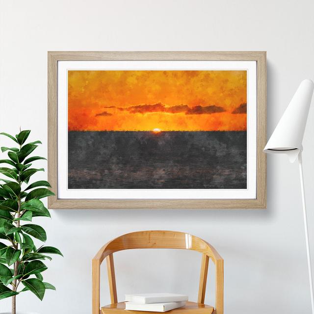 Goodbye to the Sun - Picture Frame Painting Print East Urban Home Size: 33cm H x 45cm W x 2cm D, Frame Option: Oak Framed on Productcaster.