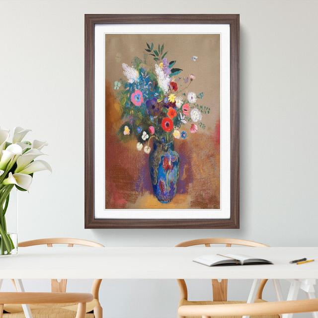 Vase of Flowers Vol.7 by Odilon Redon - Picture Frame Painting East Urban Home Size: 48cm H x 36cm W x 2cm D, Frame Option: Walnut Framed on Productcaster.