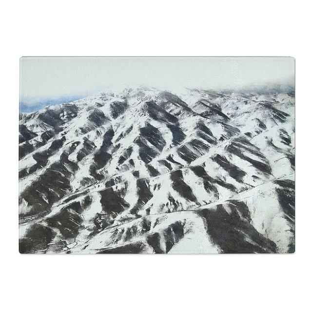 Tempered Glass Mountain Range in Afghanistan Chopping Board East Urban Home Size: 20 cm x 28.5 cm on Productcaster.