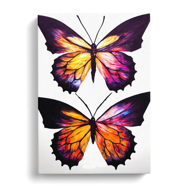 Butterfly Hydrodipped - Wrapped Canvas Graphic Art Brambly Cottage Size: 50cm H x 35cm W x 3cm D on Productcaster.