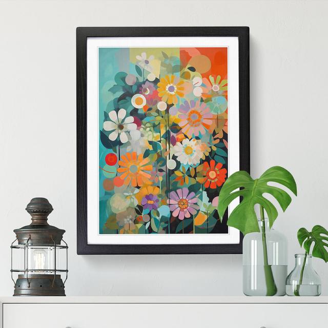 Flower Contemporary Vol.4 - Picture Frame Print Marlow Home Co. Format: Walnut Framed, Size: 46cm H x 34cm W x 2cm D on Productcaster.