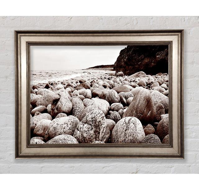 Pebbles Of The Ocean Brown - Print Bright Star Size: 42cm H x 59.7cm W x 8cm D on Productcaster.