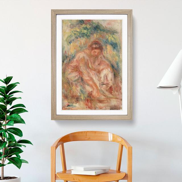 Seated Woman Vol.3 by Pierre-Auguste Renoir - Picture Frame Painting East Urban Home Size: 36cm H x 27cm W x 2cm D, Frame Option: Oak Framed on Productcaster.