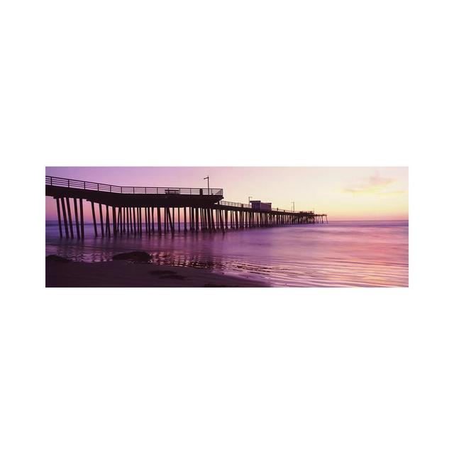 Silhouette Of Pismo Pier At Dusk, Pismo Beach, San Luis Obispo County, California, USA I Highland Dunes Size: 40.64cm H x 121.92cm W x 3.81cm D on Productcaster.