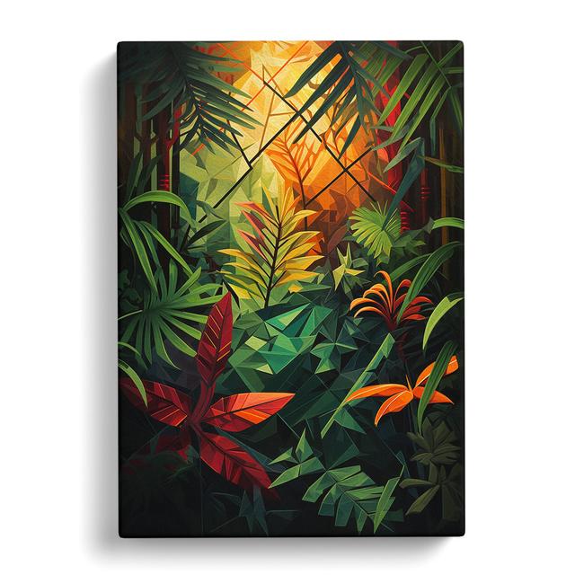 Jungle Geometric No.2 - Print 17 Stories Size: 76cm H x 50cm W x 3cm D on Productcaster.