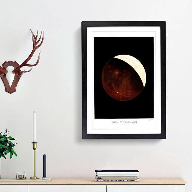 Partial Eclipse of the Moon by E. L. Trouvelot - Picture Frame Painting Print East Urban Home Size: 36cm H x 27cm W x 2cm D, Frame Option: Black Frame on Productcaster.