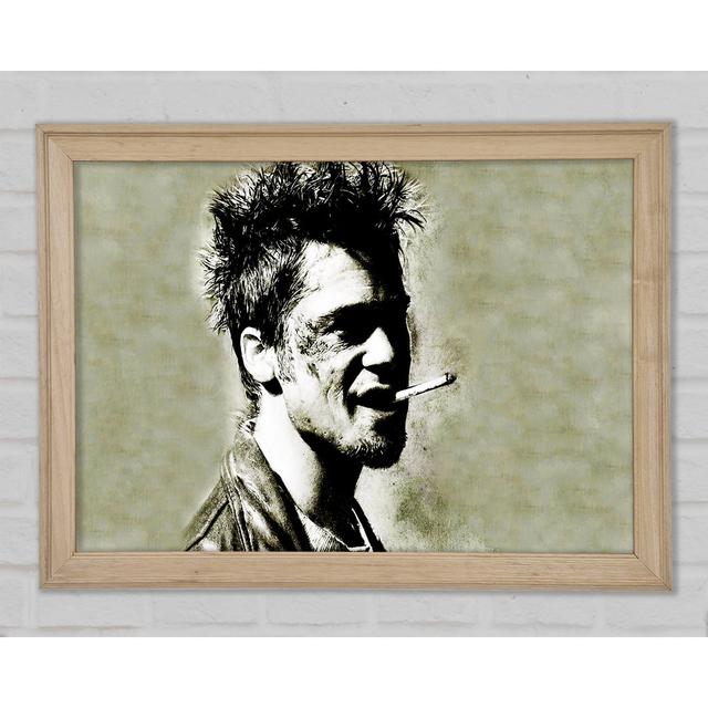 Tyler Durden Brad Pitt - Single Picture Frame Art Prints Ebern Designs Size: 42cm H x 59.7cm W x 1.5cm D on Productcaster.