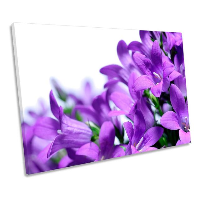 Purple Spring Flowers Floral Picture CANVAS WALL ART Print Ebern Designs Size: 61cm H x 91.4cm W on Productcaster.