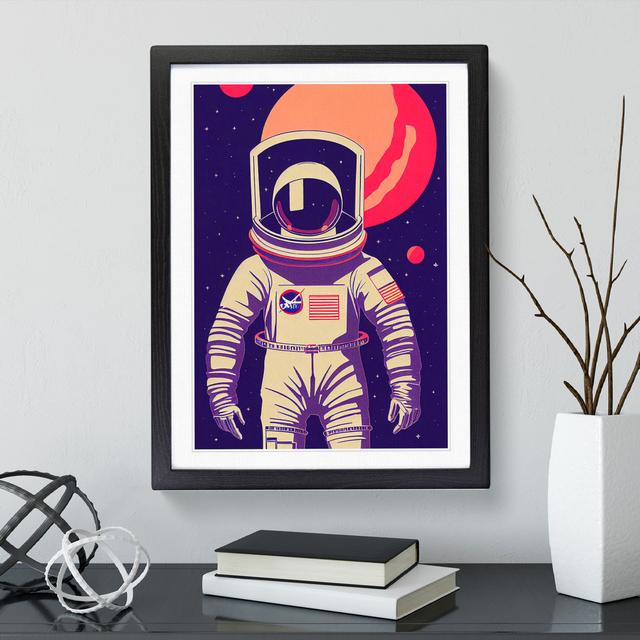 Amazing Astronaut - Single Picture Frame Print Borough Wharf Size: 34cm H x 25cm W x 2cm D, Frame Colour: Black Framed on Productcaster.